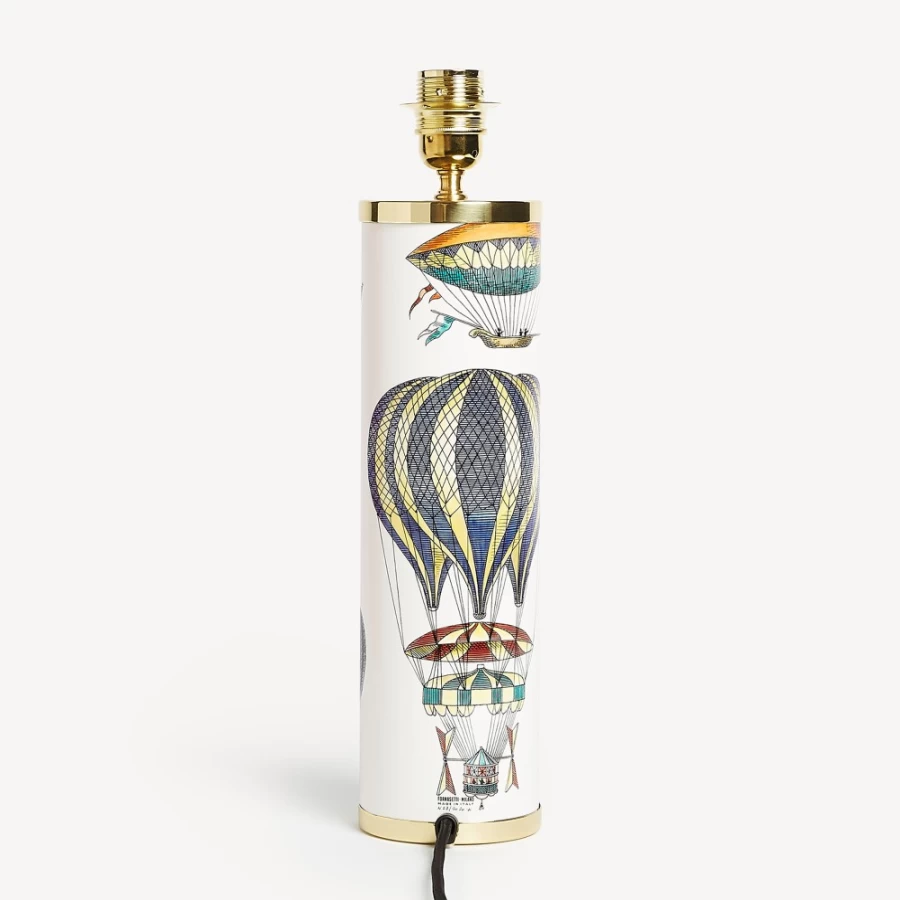 Fornasetti Palloni Multicolour Cylindrical Lamp Base - Decorative Designer Lighting