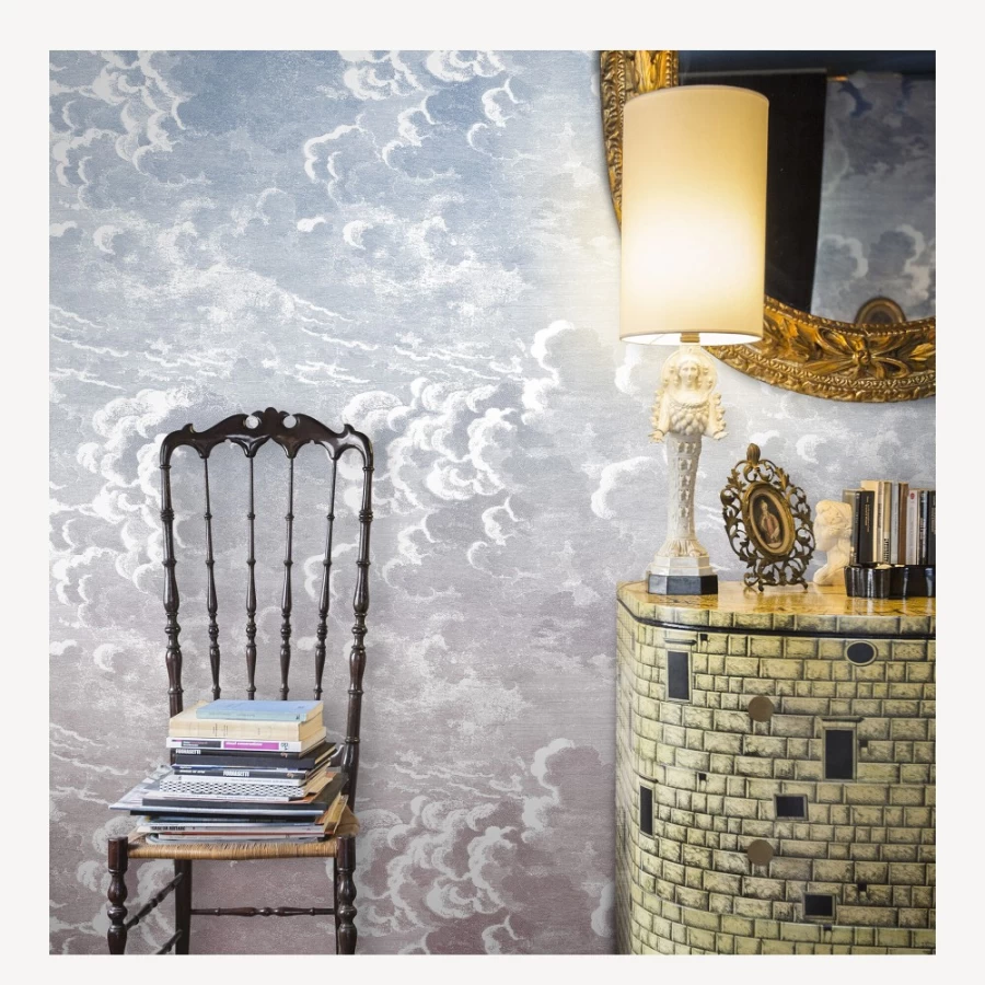 Fornasetti Dusk Pink Nuvole Al Tramonto Wallpaper - Premium Italian Design
