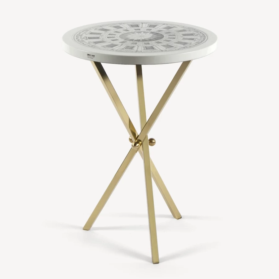 Fornasetti Cortile White and Black Coffee Table - Modern Designer Side Table