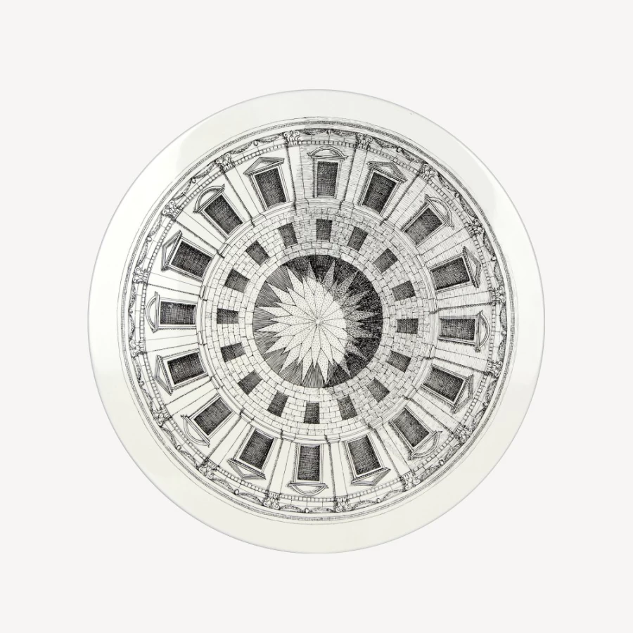 Fornasetti Cortile White and Black Coffee Table - Modern Designer Side Table