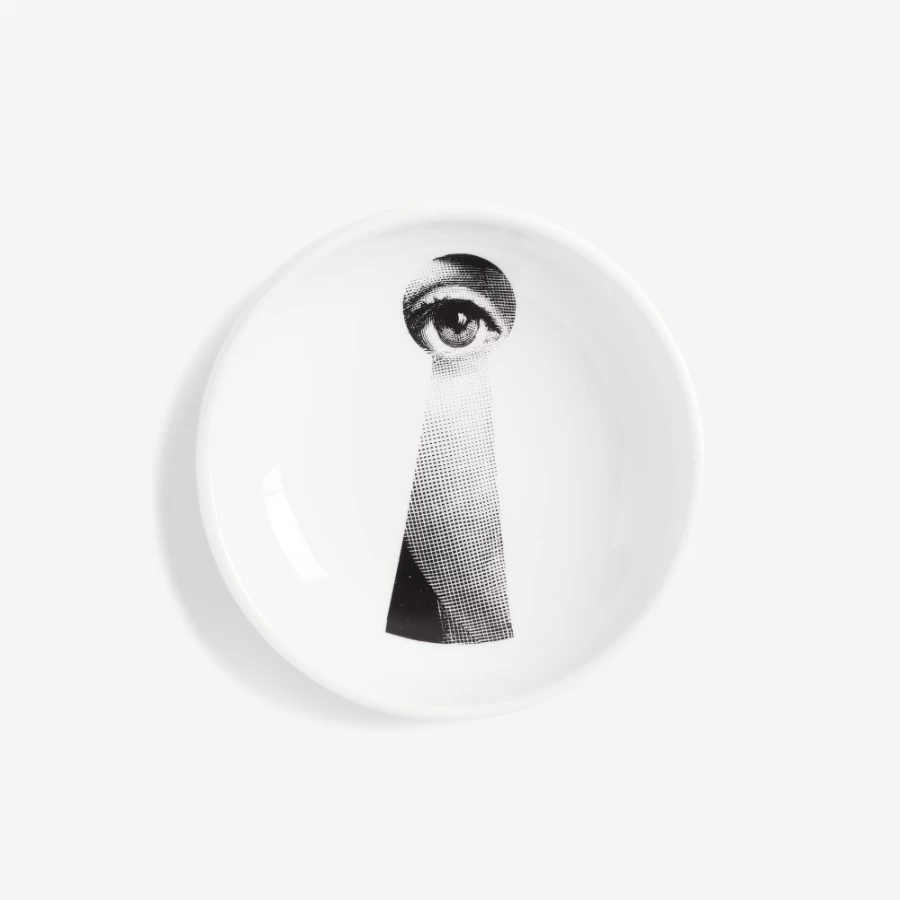 Fornasetti White and Black Ashtray Tema E Variazioni N.14 - Collectible Designer Tray