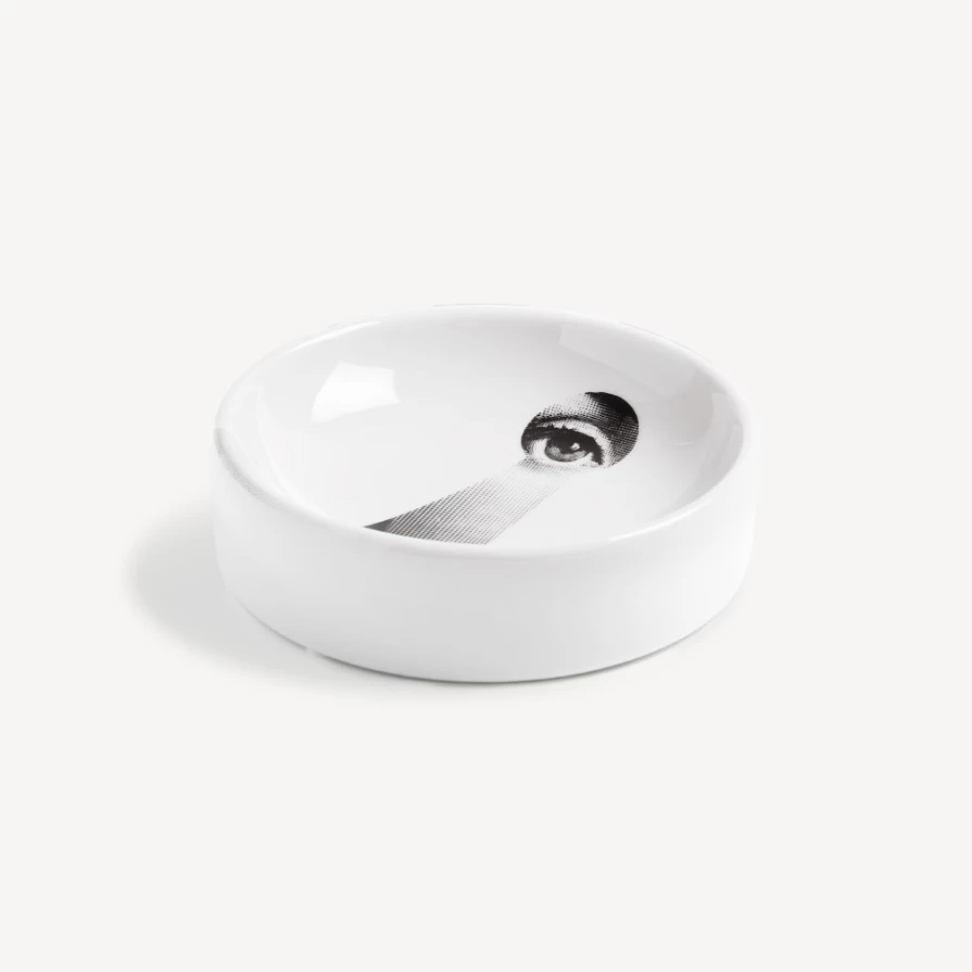 Fornasetti White and Black Ashtray Tema E Variazioni N.14 - Collectible Designer Tray