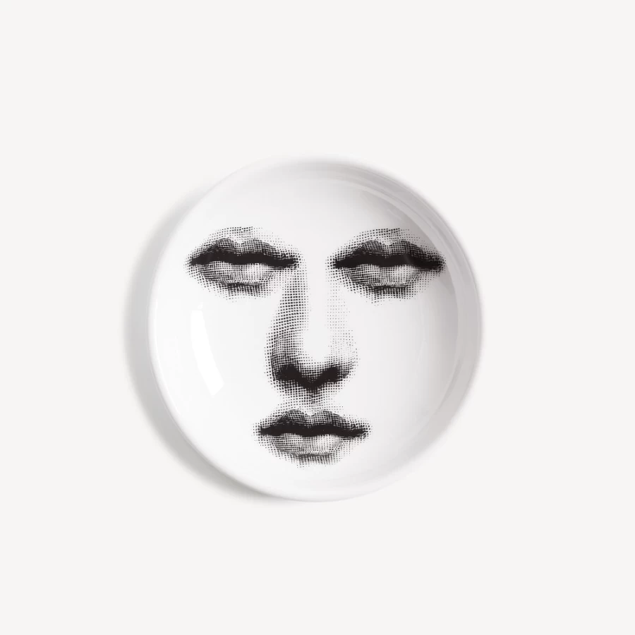Fornasetti White and Black Tema E Variazioni N.394 Ashtray