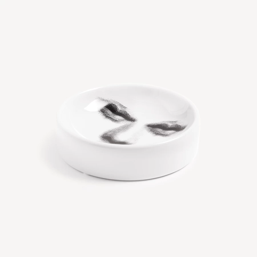Fornasetti White and Black Tema E Variazioni N.394 Ashtray