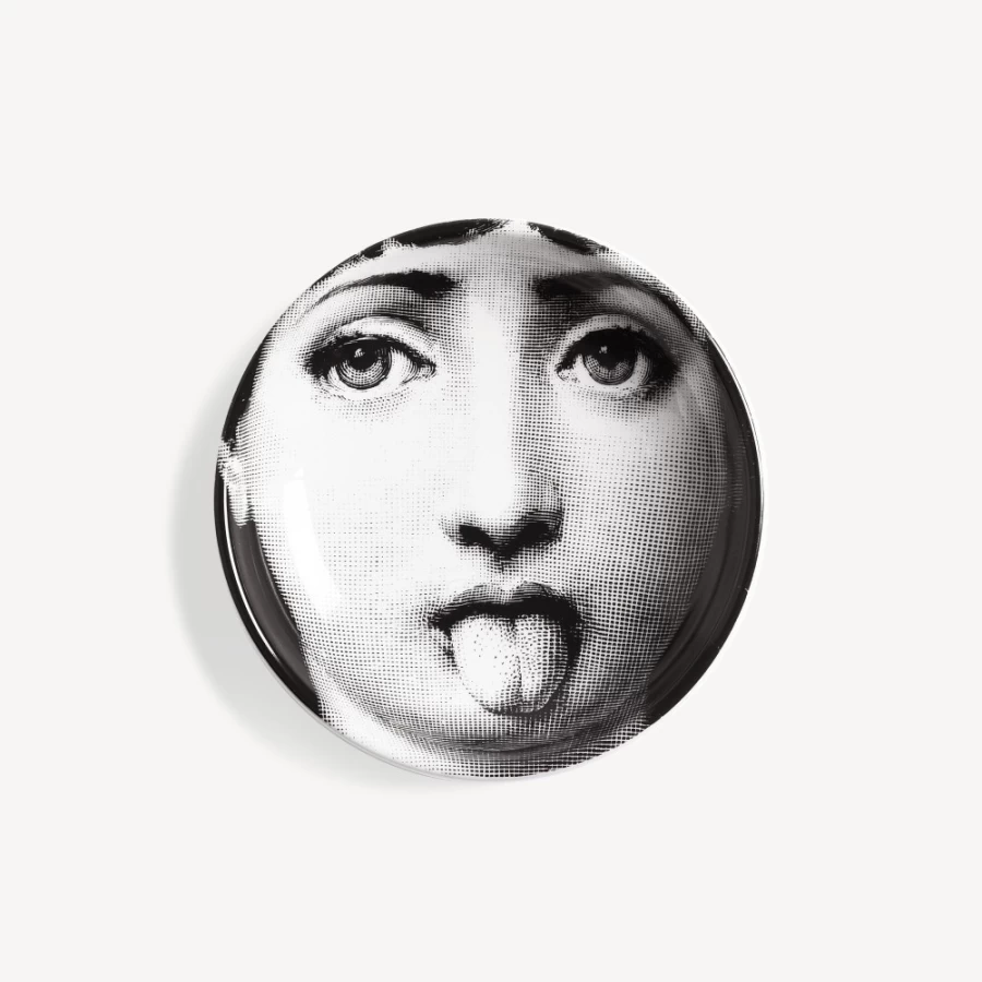 Fornasetti White and Black Ashtray Tema E Variazioni N.82 - Decorative Collectible Design Piece