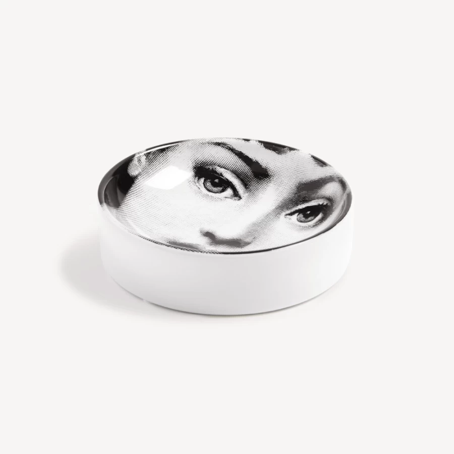 Fornasetti White and Black Ashtray Tema E Variazioni N.82 - Decorative Collectible Design Piece
