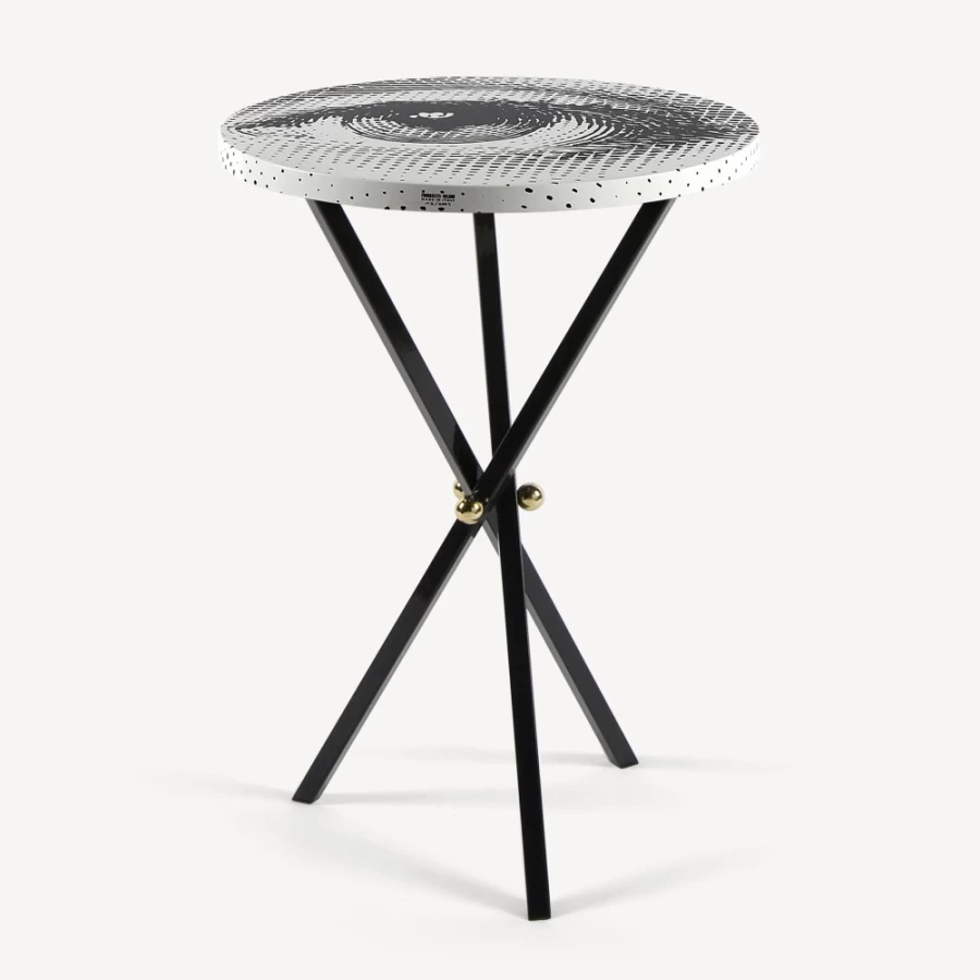 Fornasetti Occhio White and Black Coffee Table - Modern Designer Side Table
