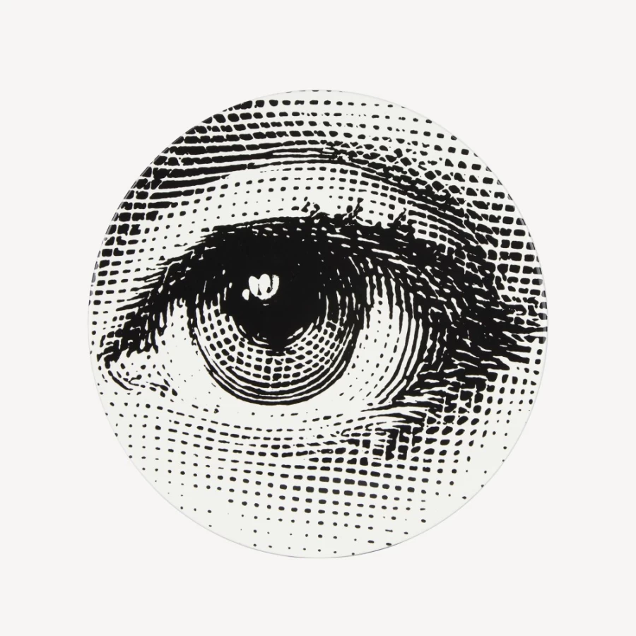 Fornasetti Occhio White and Black Coffee Table - Modern Designer Side Table