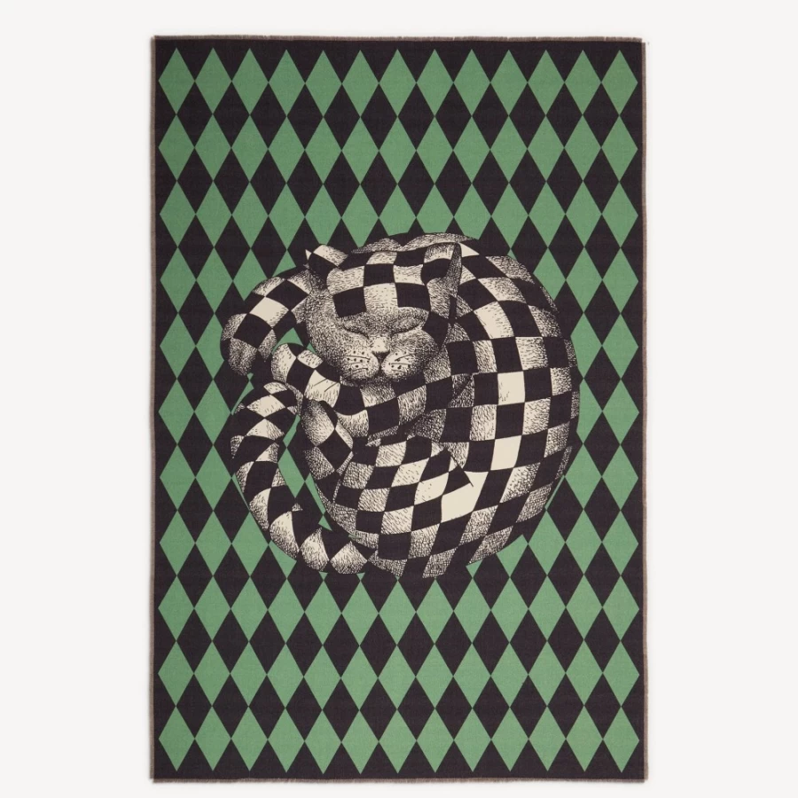Fornasetti Multicolour Plaid High Fidelity Losanghe Luxury Home Decor