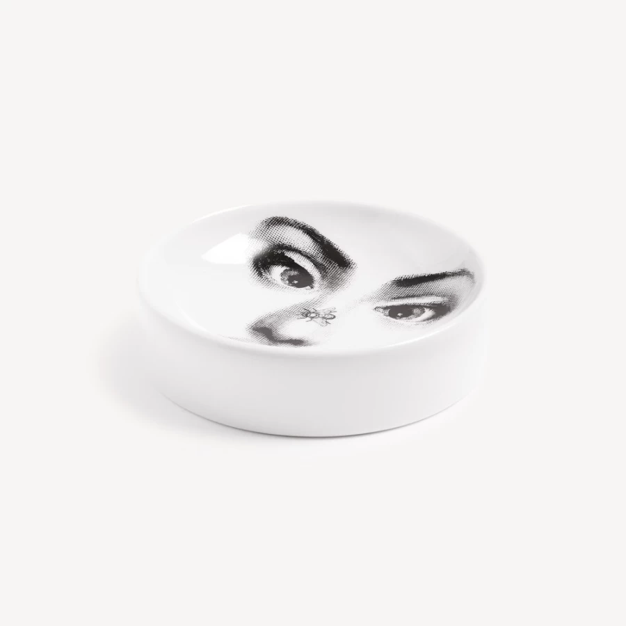 Fornasetti White and Black Tema E Variazioni N.396 Ashtray