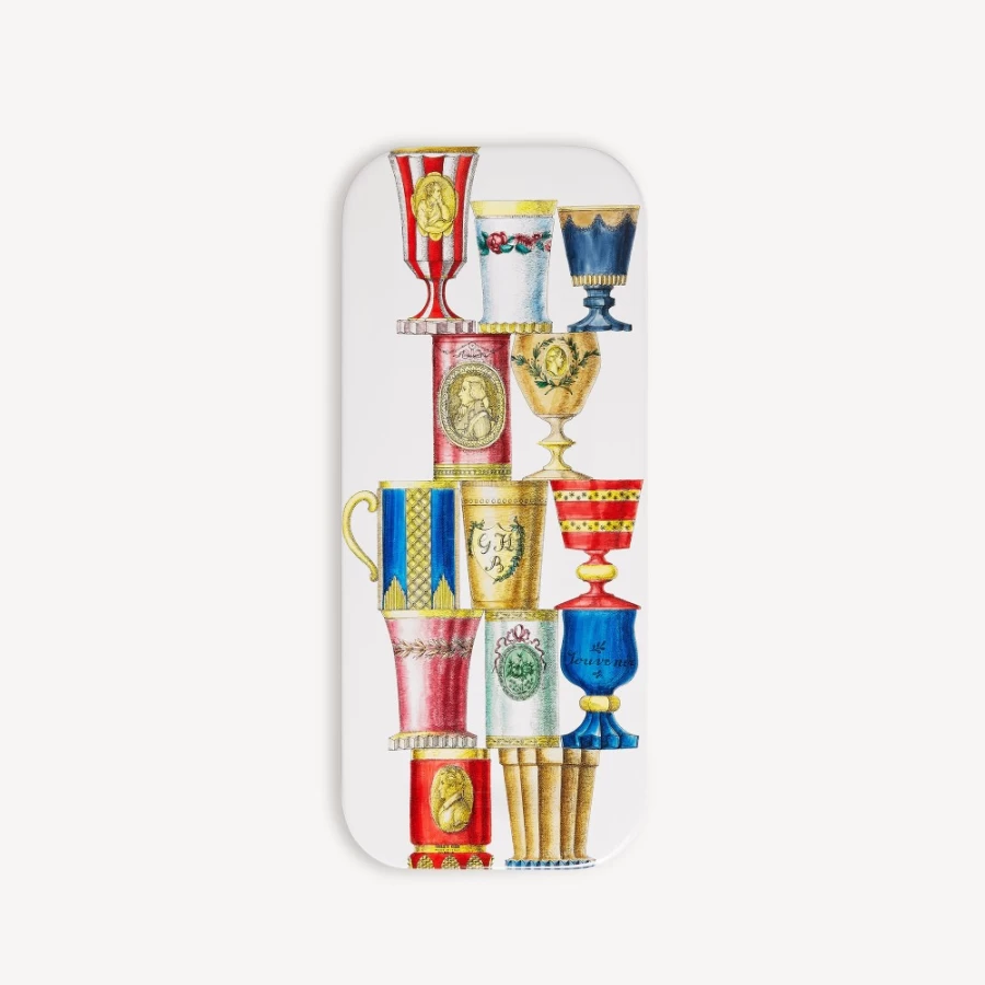 Fornasetti Multicolour Bohemian Glass Tray - Decorative Bicchieri Serving Tray