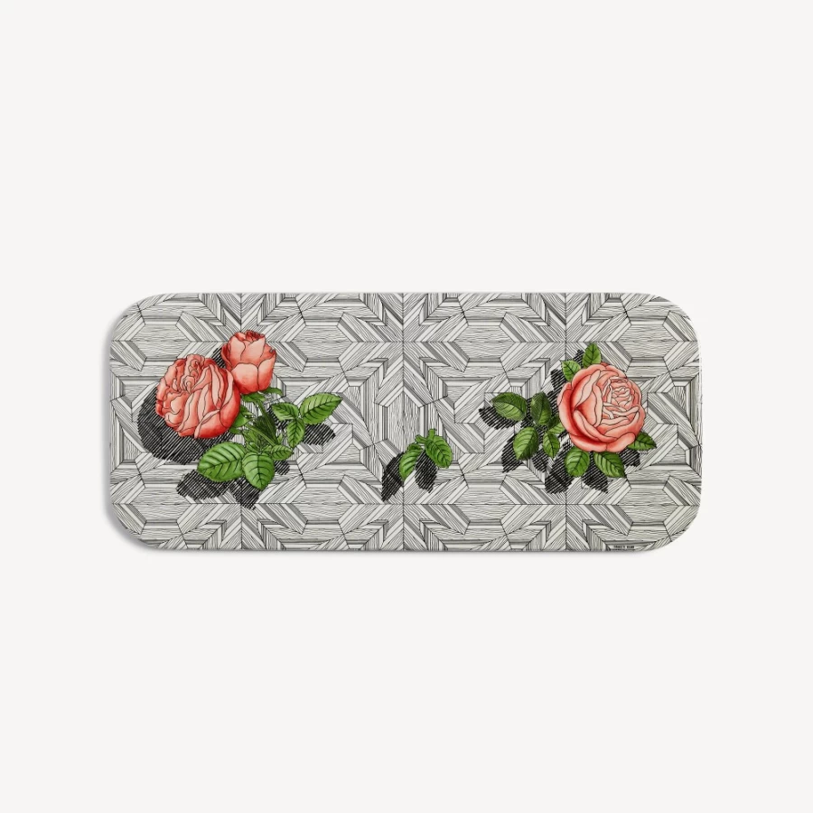 Fornasetti Multicolour Tray Musciarabia with Rose Decorative Tray