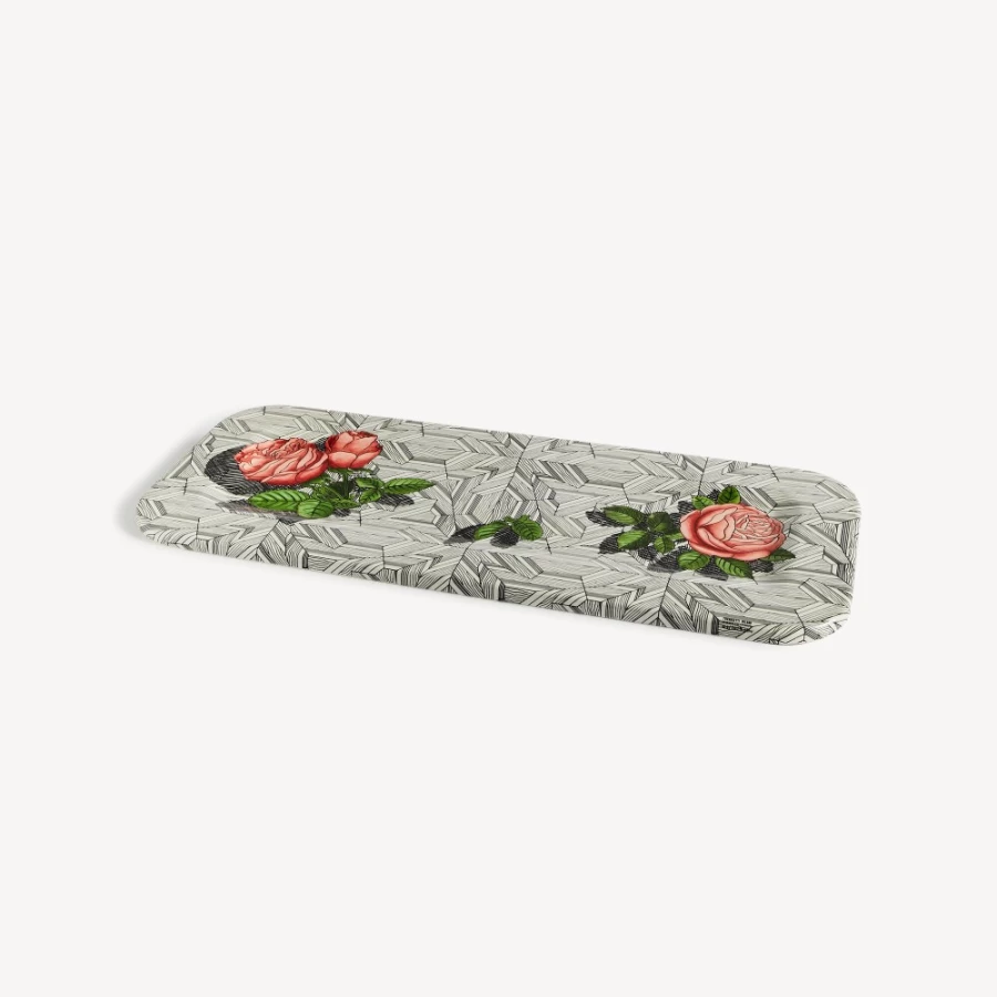Fornasetti Multicolour Tray Musciarabia with Rose Decorative Tray