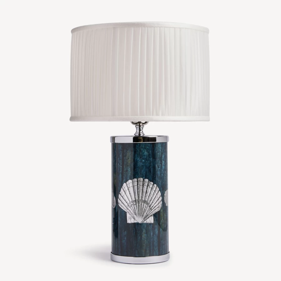 Fornasetti White Pleated Fabric Semi-Cylindrical Lampshade - Elegant Designer Lighting