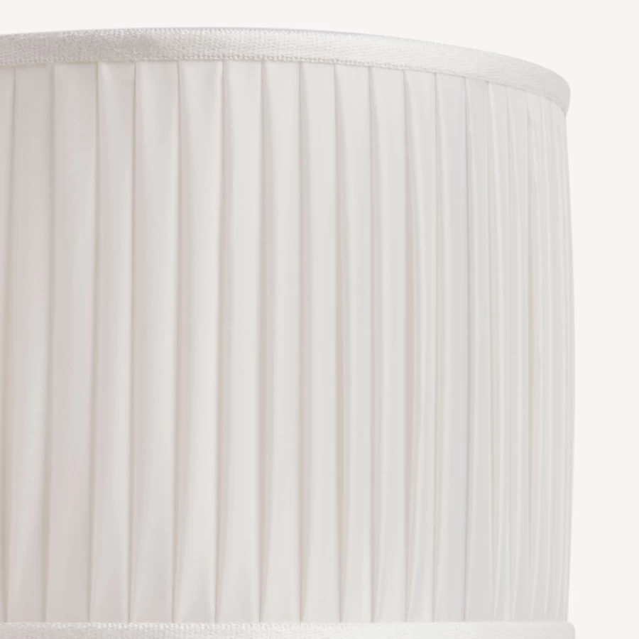 Fornasetti White Pleated Fabric Semi-Cylindrical Lampshade - Elegant Designer Lighting