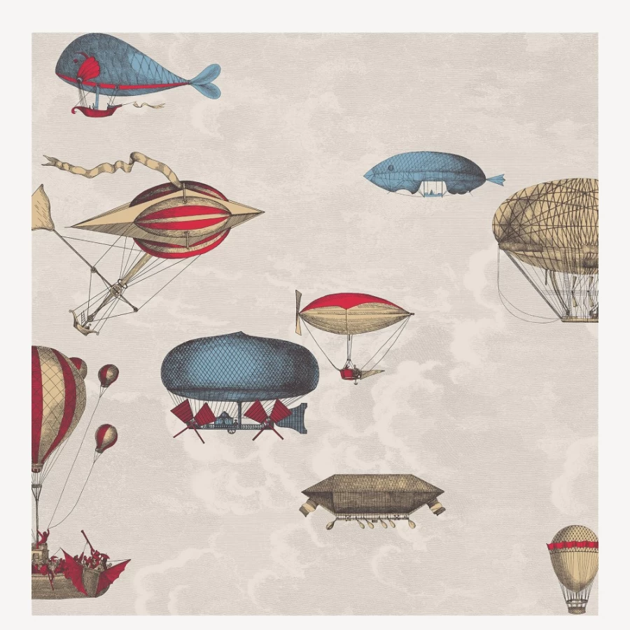 Fornasetti Stone Wallpaper Macchine Volanti 2-Roll Set - Premium Italian Design