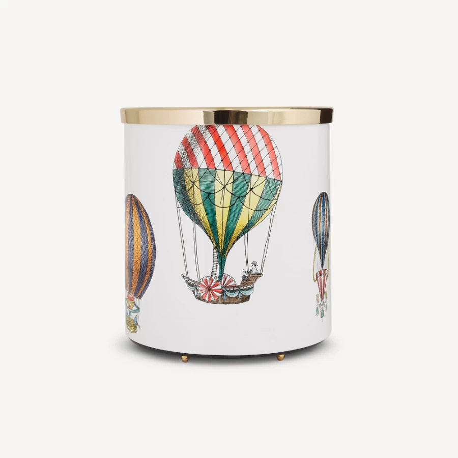 Fornasetti Multicolour Paper Basket Palloni Decorative Storage Bin