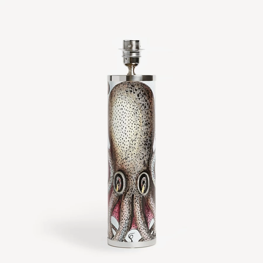 Fornasetti Multicolour Cylindrical Lamp Base Polipo - Designer Home Decor Lighting
