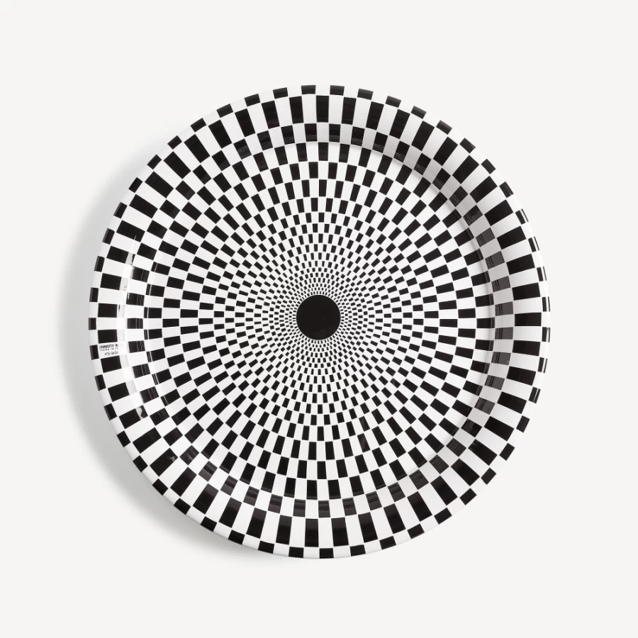Fornasetti White and Black Egocentrismo Decorative Tray