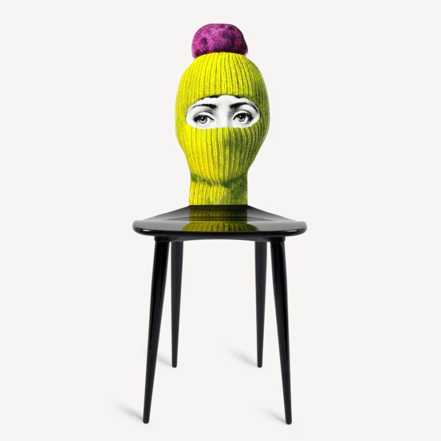 Fornasetti Lux Gstaad Chair in Yellow, Fuchsia & Black - Modern Designer Furniture