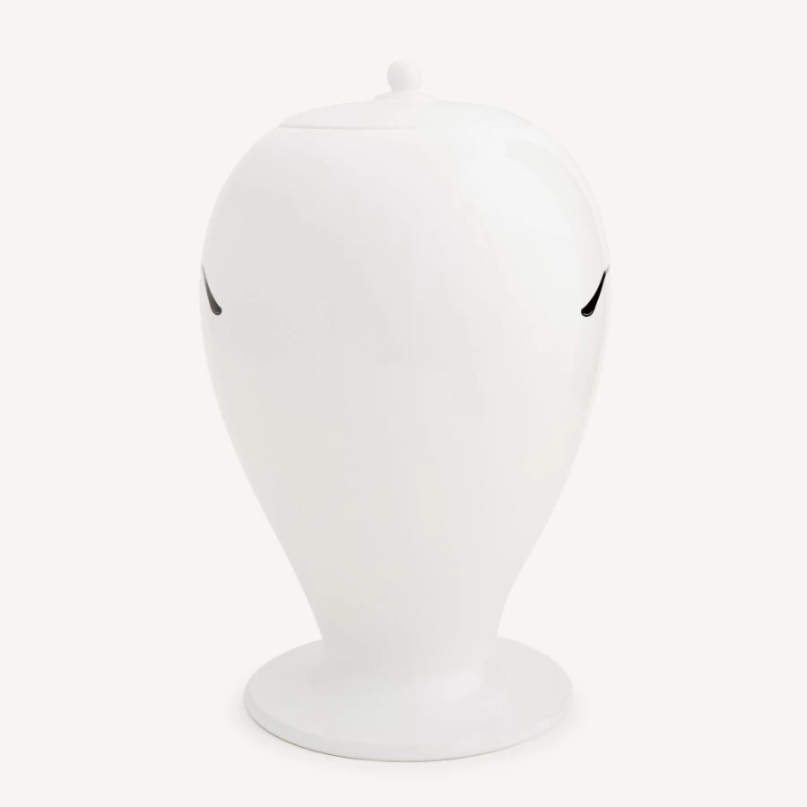 Fornasetti White Black Platinum Vase Paris Tour Decorative Collectible