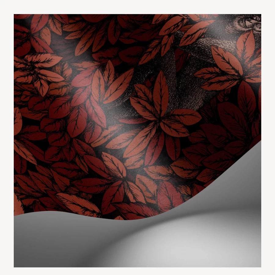 Fornasetti Autumnal Leaves Wallpaper Featuring Monkeys and Foliage Design