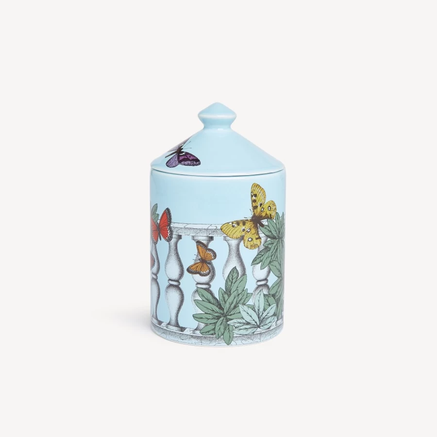 Fornasetti Scented Candle - Decor Farfalle E Balaustra - Giardino Segreto Fragrance - Multicolour Home Decor