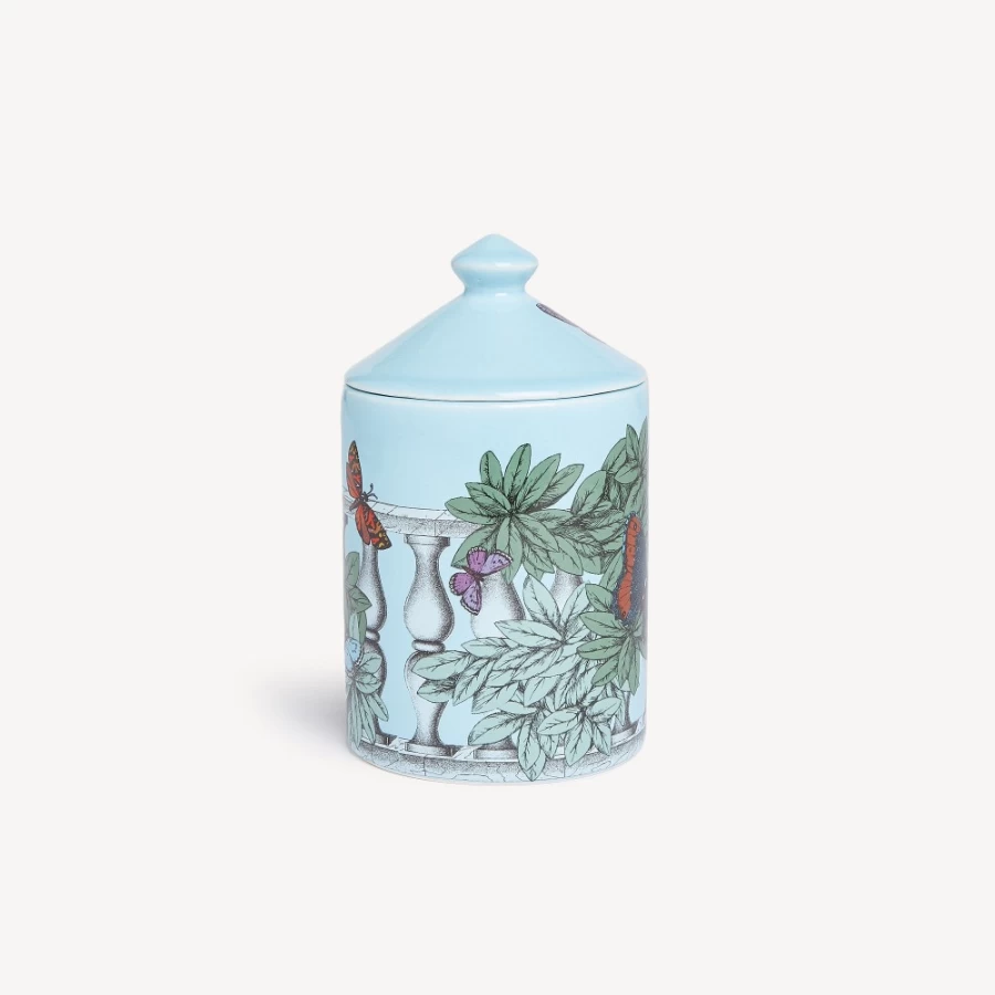 Fornasetti Scented Candle - Decor Farfalle E Balaustra - Giardino Segreto Fragrance - Multicolour Home Decor