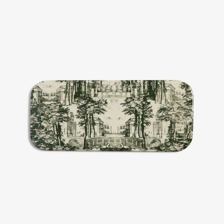 Fornasetti Green Ivory Giardino Settecentesco Decorative Tray
