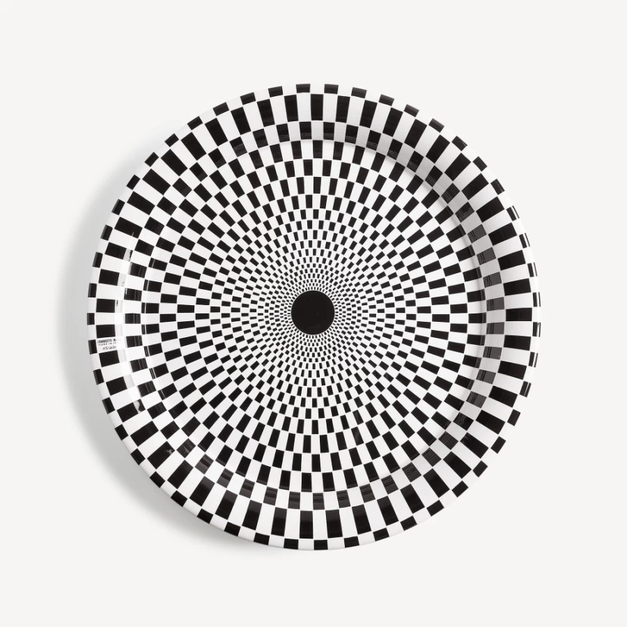 Fornasetti White and Black Egocentrismo Decorative Tray