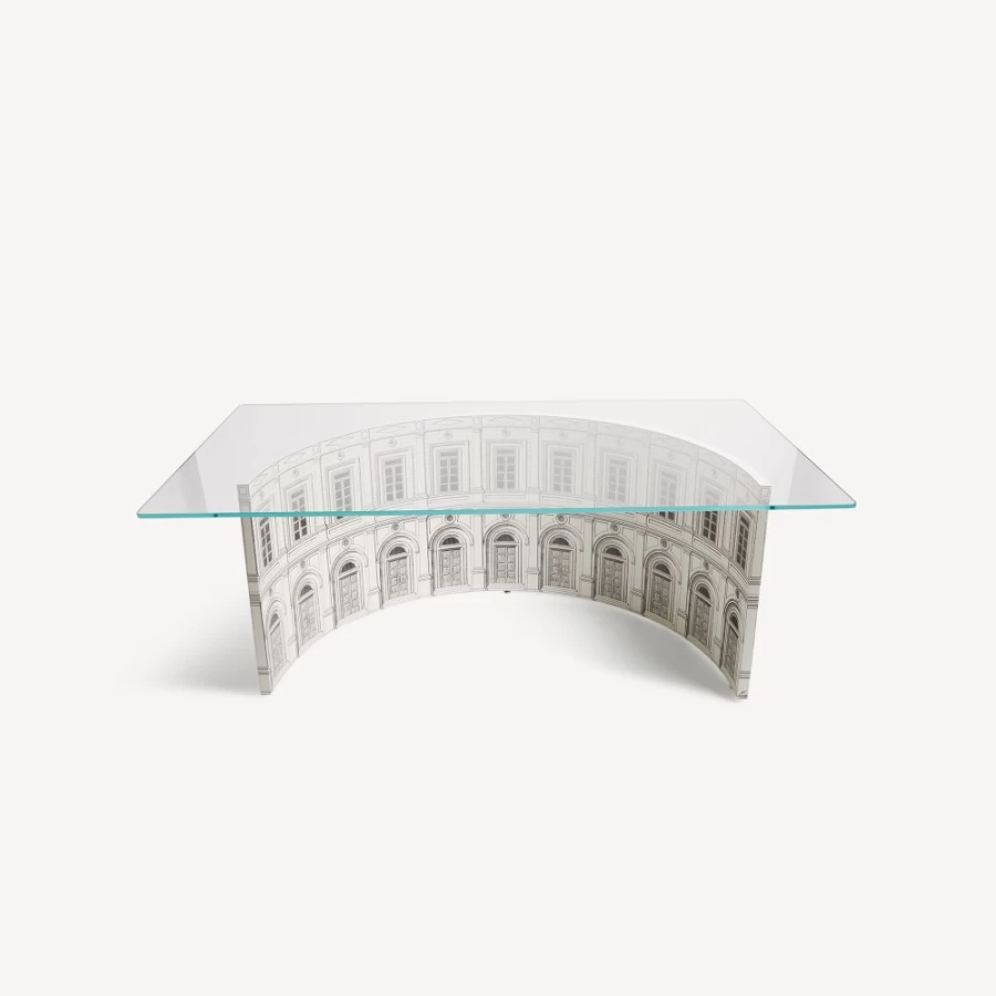 Fornasetti Amphitheatre Table Architettura - White & Black Designer Furniture
