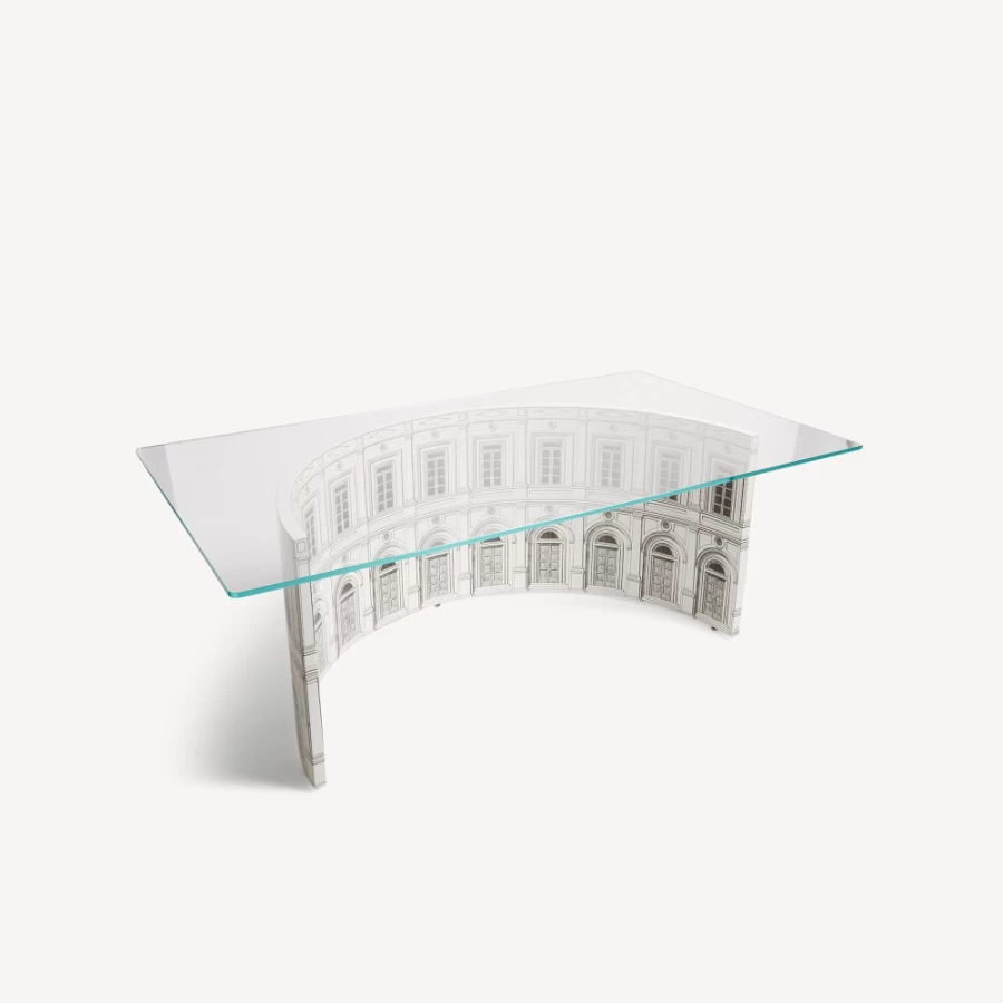 Fornasetti Amphitheatre Table Architettura - White & Black Designer Furniture