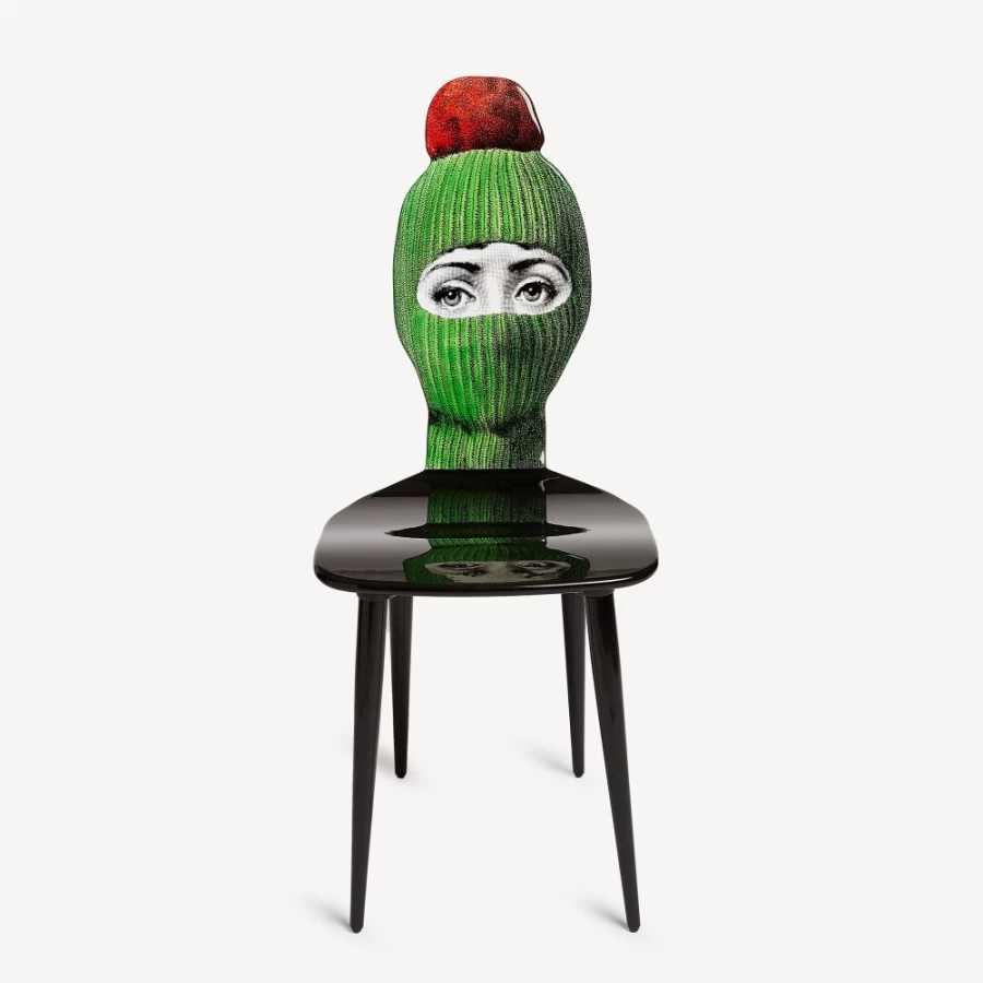 Fornasetti Gstaad Chair - Luxury Green, Red, Black Designer Seating