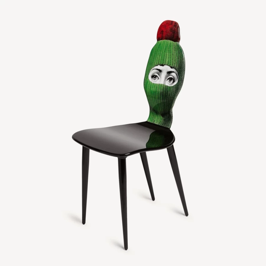 Fornasetti Gstaad Chair - Luxury Green, Red, Black Designer Seating