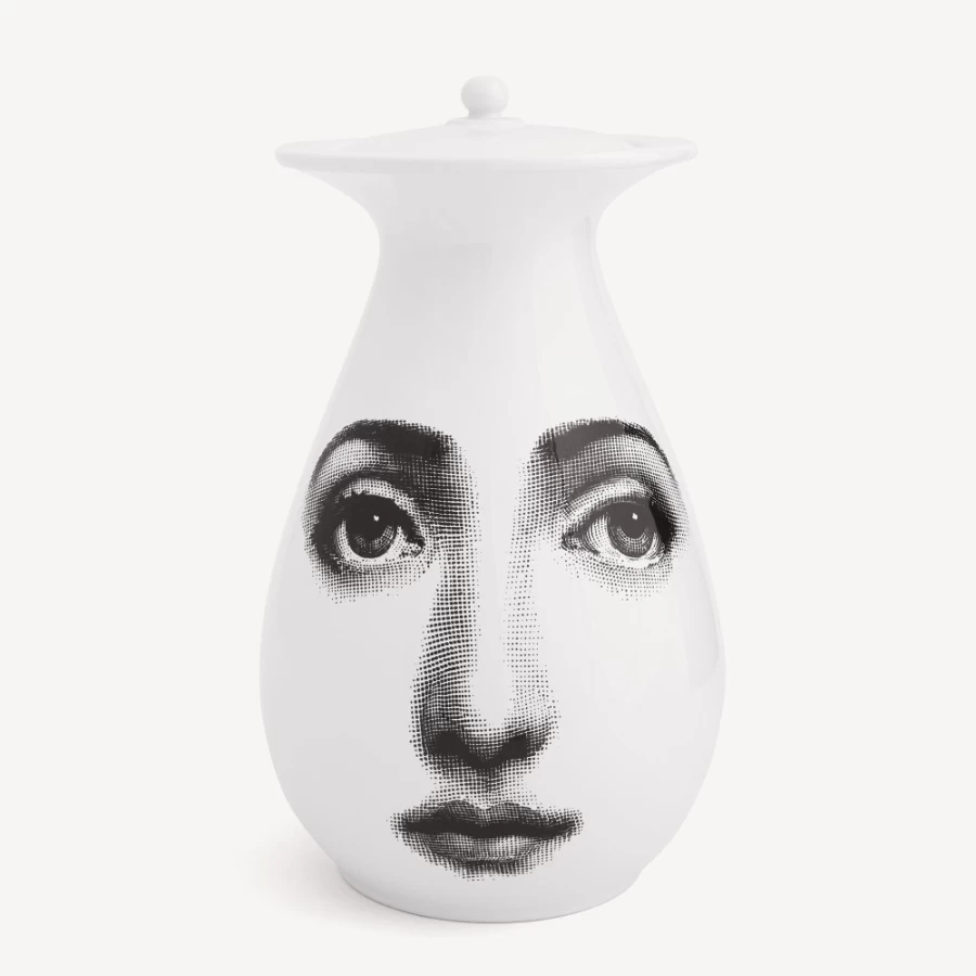 Fornasetti White and Black Sottosopra Vase - Decorative Ceramic Home Decor