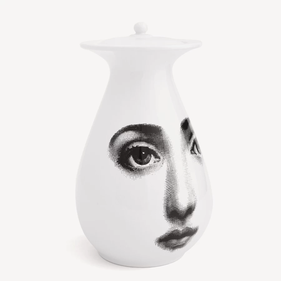 Fornasetti White and Black Sottosopra Vase - Decorative Ceramic Home Decor