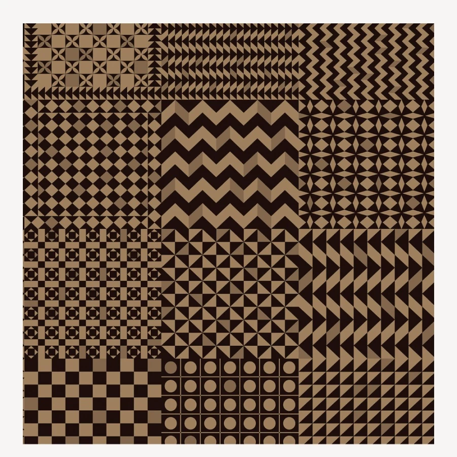 Fornasetti Black & Gold Geometrico Wallpaper - Premium Luxury Design