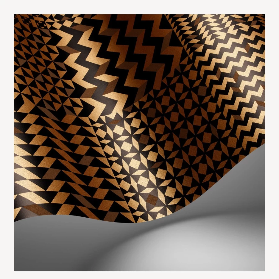 Fornasetti Black & Gold Geometrico Wallpaper - Premium Luxury Design
