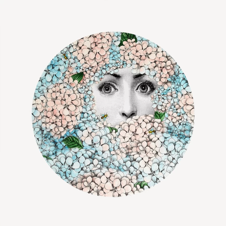 Fornasetti Multicolour Table Top Ortensia Decorative Tray
