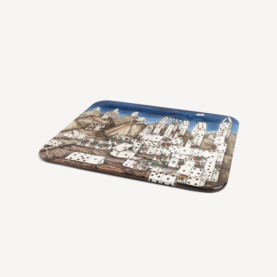 Fornasetti Multicolour Tray Citta Di Carte - Decorative Collectible Tray
