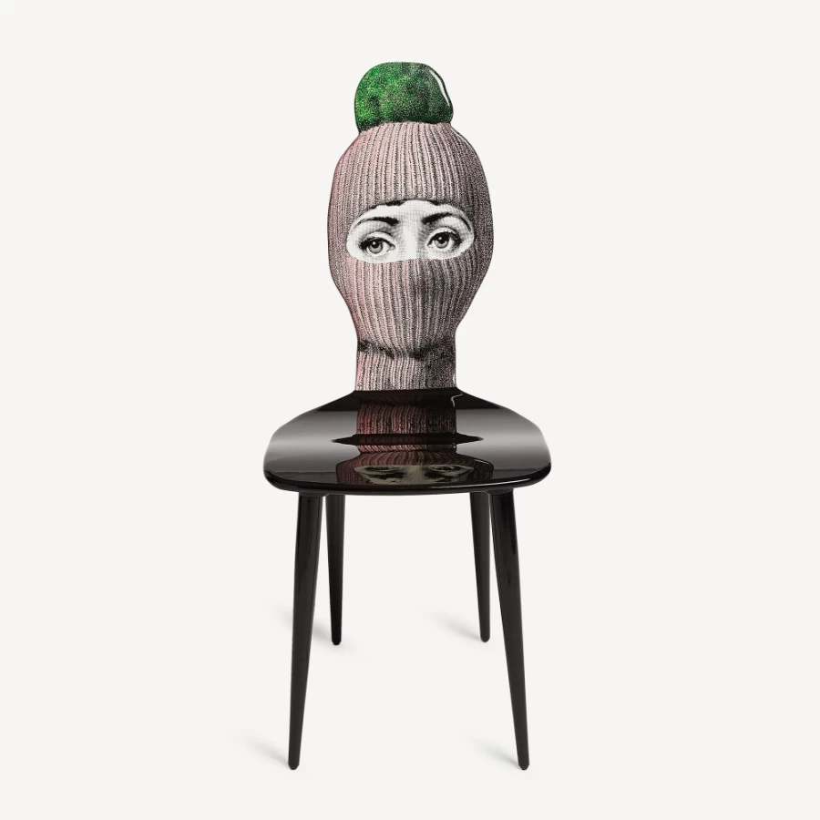 Fornasetti Gstaad Chair in Pink, Green, and Black - Luxurious Designer Furniture