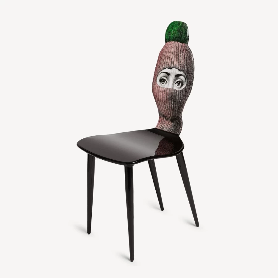 Fornasetti Gstaad Chair in Pink, Green, and Black - Luxurious Designer Furniture