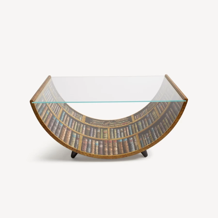 Fornasetti Multicolour Curved Table Libri Design Furniture