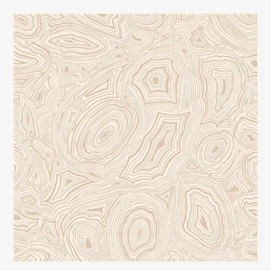 Fornasetti Malachite Wallpaper in Parchment and Gold Luxury Design