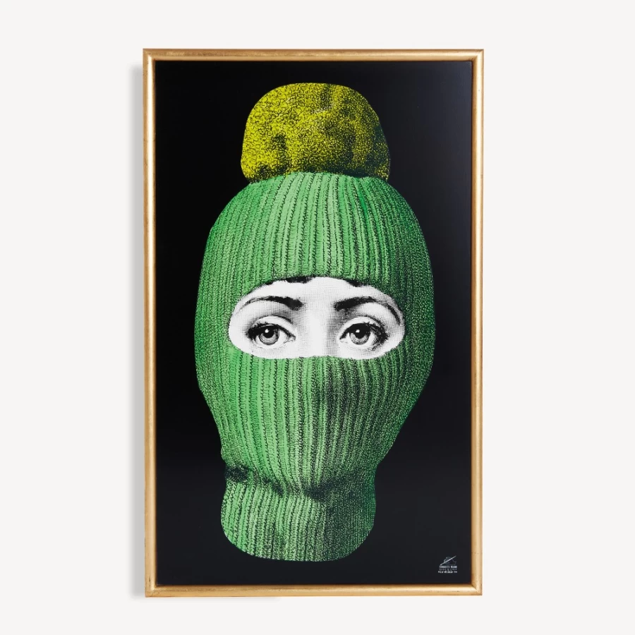 Fornasetti Panel Lux Gstaad Green Yellow Black Decorative Wall Panel