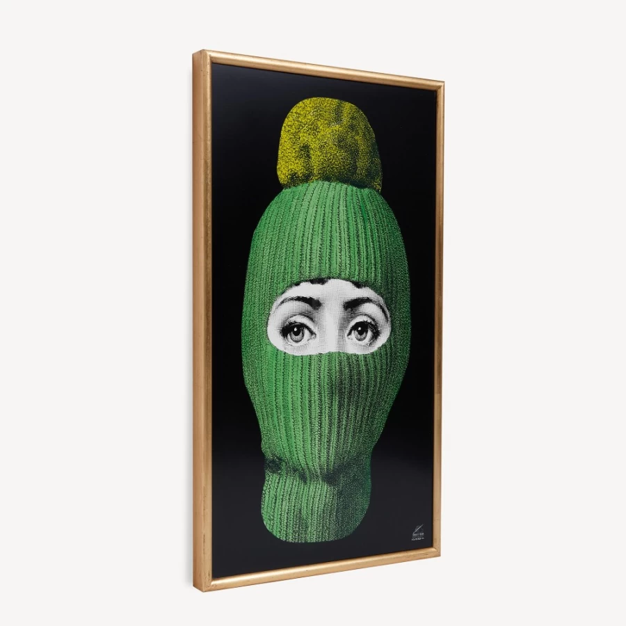 Fornasetti Panel Lux Gstaad Green Yellow Black Decorative Wall Panel