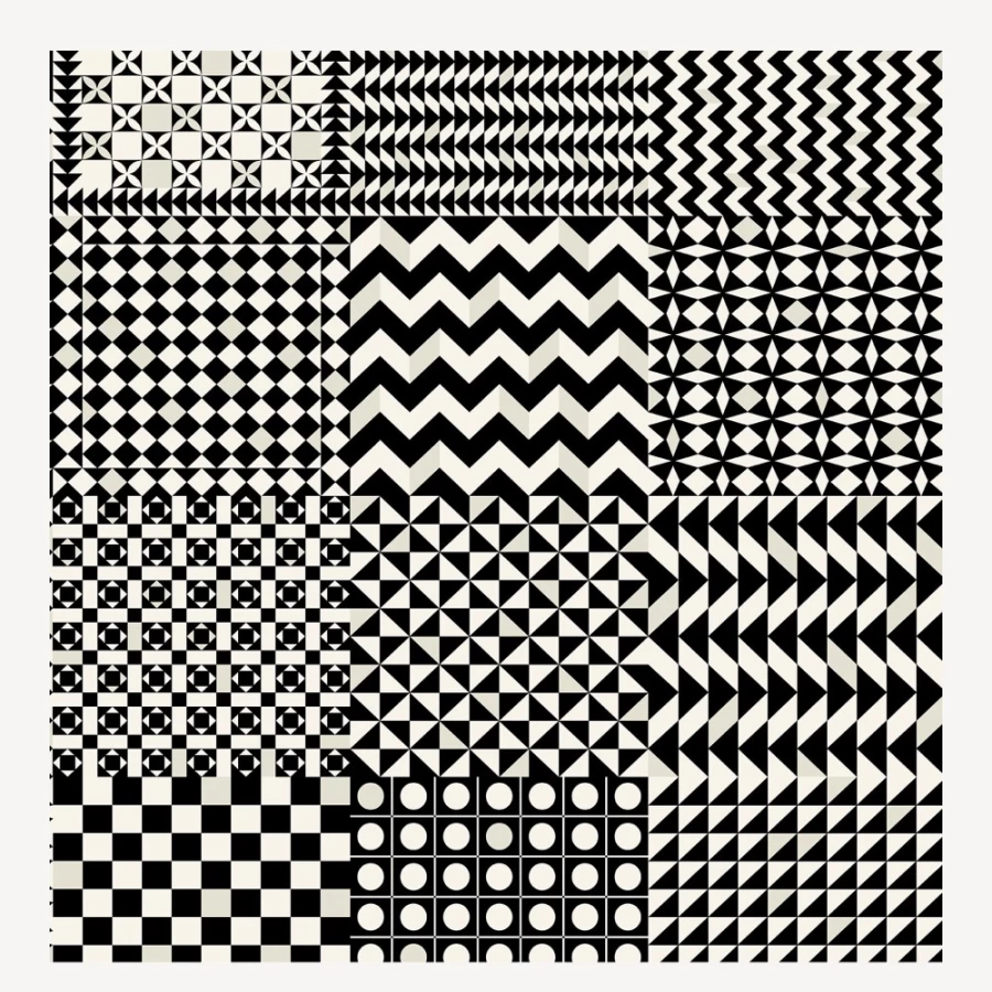 Fornasetti Black & White Geometric Wallpaper Premium Design