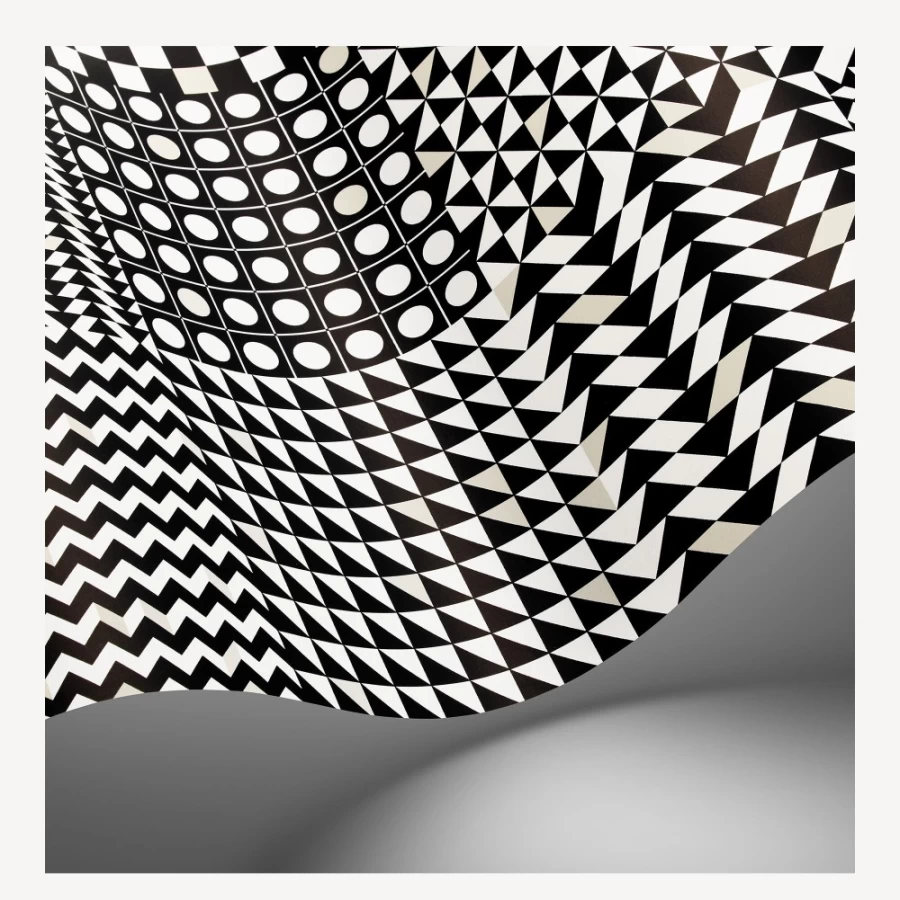 Fornasetti Black & White Geometric Wallpaper Premium Design