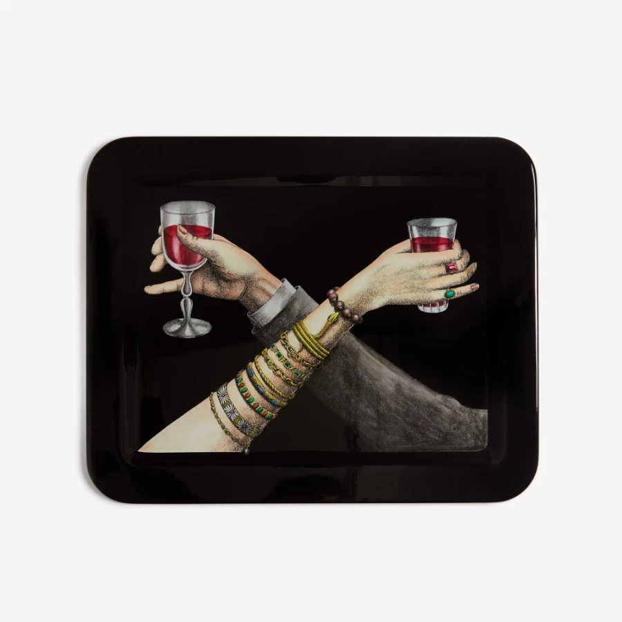 Fornasetti Multicolour Tray Brindisi - Decorative Collectible Design Piece