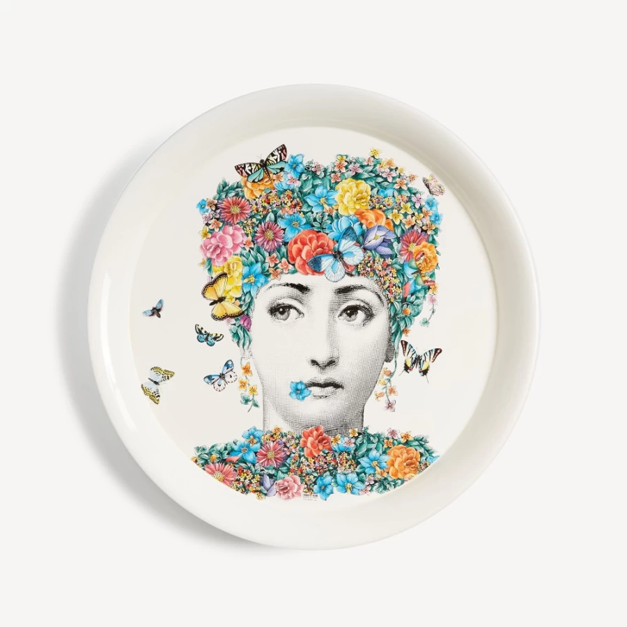 Fornasetti Multicolour Fior Di Lina Decorative Tray
